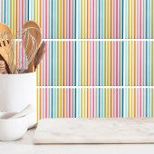 Moderne Rainbow Trendy kleurrijke strepen Tegeltje