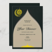 Moderne Ramadan Kareem Iftar Eid Dinner Party Kaart (Voorkant / Achterkant)