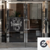 Moderne Ramadan Kareem Zwart en Wit Raamsticker (Kantoordeur)