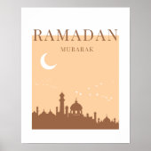 Moderne Ramadan Mubarak-moskee Poster (Voorkant)