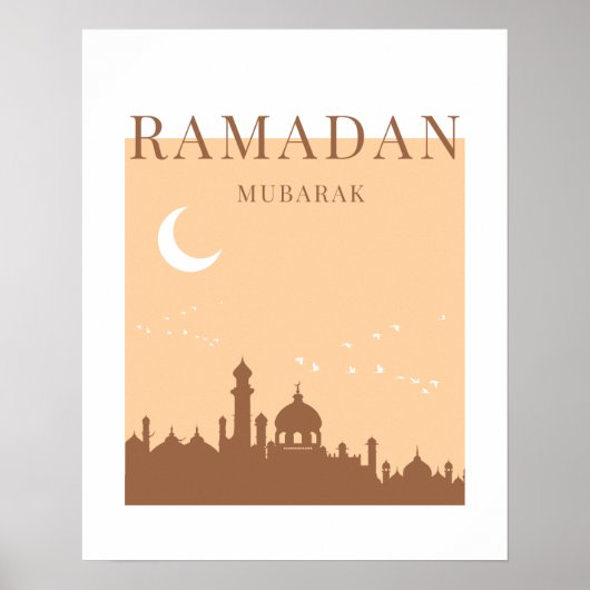Moderne Ramadan Mubarak-moskee Poster (Voorkant)