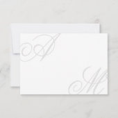 Moderne rand Elegante Minimale Monogram Bruiloft RSVP Kaartje (Achterkant)
