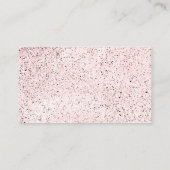 Moderne rand gespikkelde patroonroze visitekaartje (Achterkant)