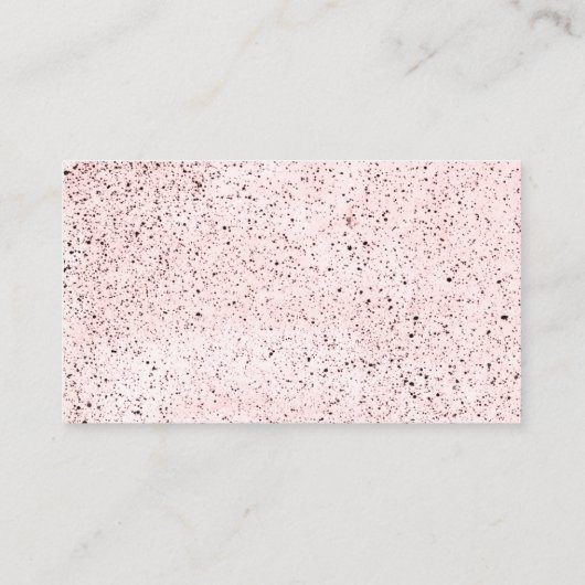 Moderne rand gespikkelde patroonroze visitekaartje (Achterkant)