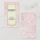 Moderne rand gespikkelde patroonroze visitekaartje (Voorkant / Achterkant)