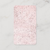 Moderne rand gespikkelde patroonroze visitekaartje (Achterkant)