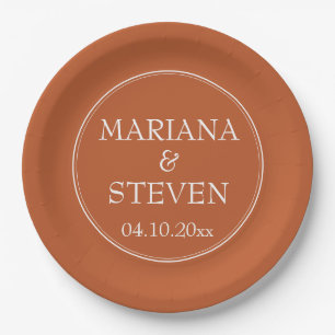 Moderne rand minimalist terracotta papieren bord