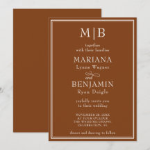 Moderne rand minimalistische boho bruine bruiloft