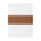 Moderne Rand Minimalistische Bruin Uitnodigingen Wikkel (Achterkant Voorbeeld)