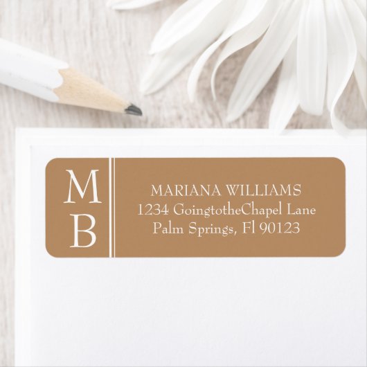 Moderne Rand Minimalistische Tane Beige Etiket (Insitu)
