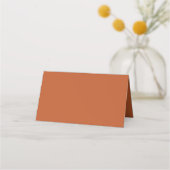Moderne Rand Minimalistische Terracotta Huwelijk Plaatskaartje (Achterkant)