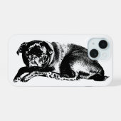 Moderne Rand, Schattige Bescherming iPhone 15 Case (Achterkant horizontaal)