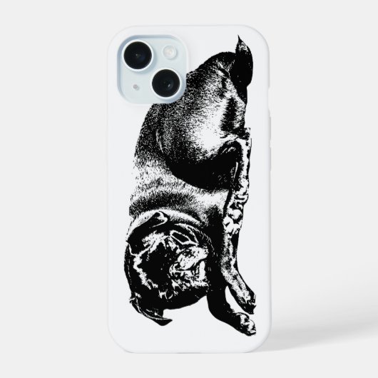 Moderne Rand, Schattige Bescherming iPhone 15 Case (Achterkant)