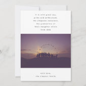 Moderne rand Simple White Photo Black Onyx Afstude Aankondiging (Achterkant)