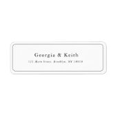 Moderne randnamen retouradreslabel etiket (Voorkant)