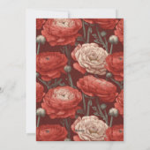 Moderne Ranunculus Accent Boho Verjaardag Kaart (Achterkant)
