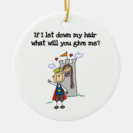 Moderne Rapunzel Keramisch Ornament (Voorkant)