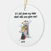 Moderne Rapunzel Keramisch Ornament (Links)