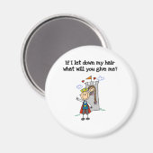 Moderne Rapunzel Magneet (Voorkant / Achterkant)