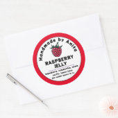Moderne Raspberry Jam of Jelly Canning Jar Label (Envelop)