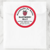 Moderne Raspberry Jam of Jelly Canning Jar Label (Tas)