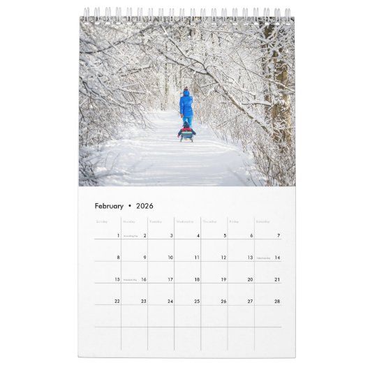 Moderne raster Collage Photo Family 2022 Kalender (Feb 2026)