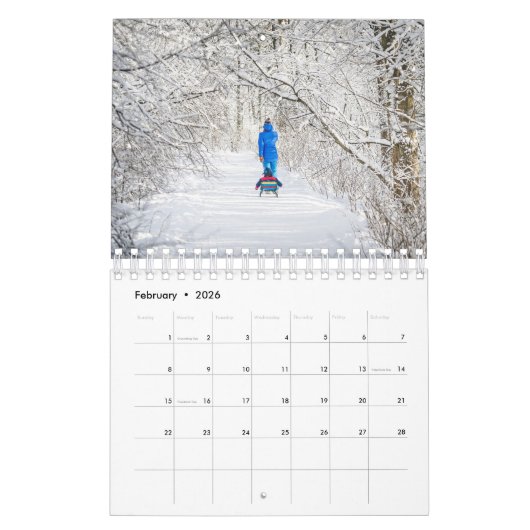 Moderne raster Collage Photo Family 2022 Kalender (Feb 2026)