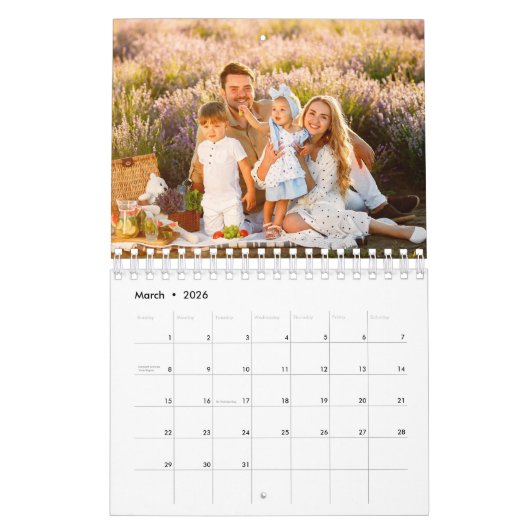 Moderne raster Collage Photo Family 2022 Kalender (Mar 2026)