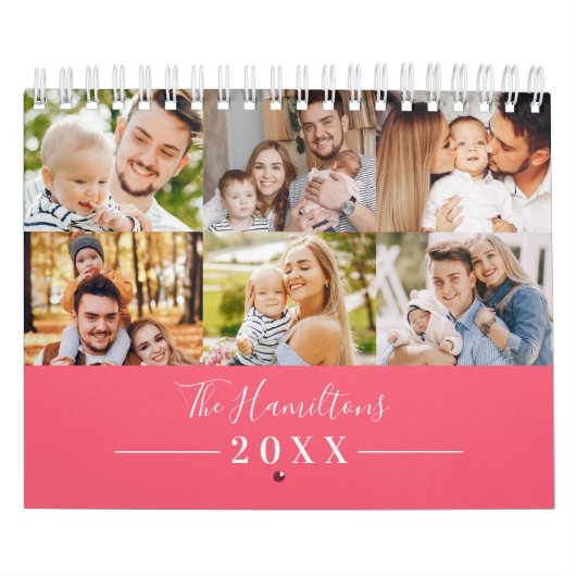 Moderne raster Collage Photo Family 2022 Kalender (Hoes)