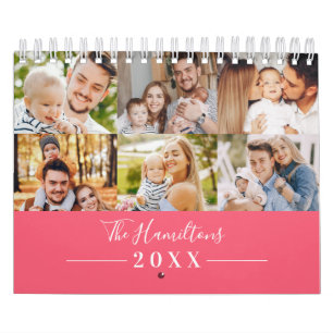 Moderne raster Collage Photo Family 2022 Kalender