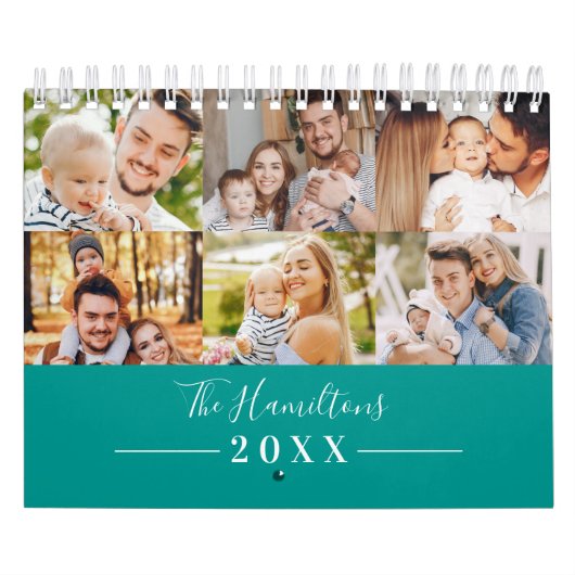 Moderne raster Collage Photo Family 2022 Kalender (Hoes)