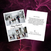 Moderne Raster Foto Prettig Kerstfeest Feestdagenkaart