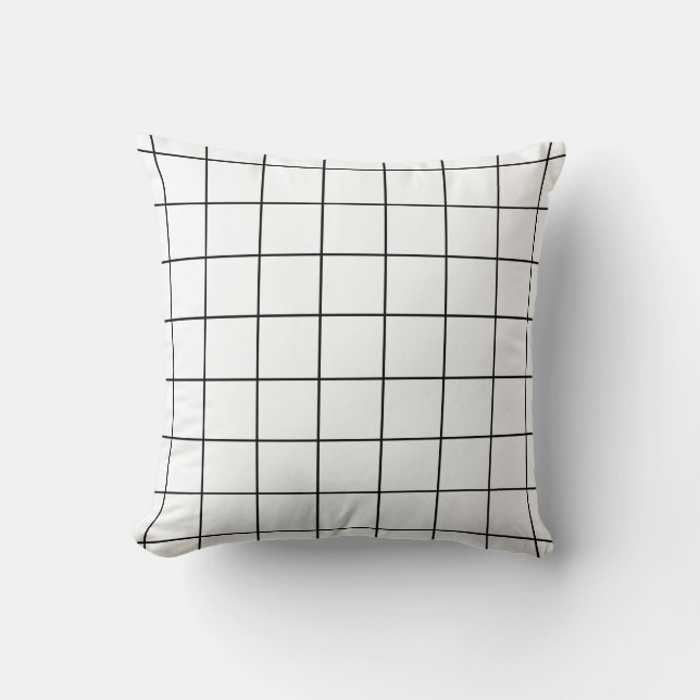 Moderne Raster Pattern Pillow Kussen (Voorkant)