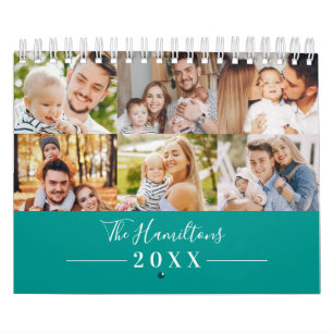 Moderne rastercollage foto familie 2022 kalender