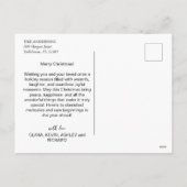 Moderne rasterfoto Vrolijk kerstfeest Feestdagenkaart (Achterkant)