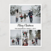 Moderne rasterfoto Vrolijk kerstfeest Feestdagenkaart (Voorkant)