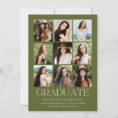 Moderne Rasterolf Groen 9 Fotogradatie Partij Kaart (Voorkant)