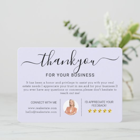 Moderne Real Estate Housewarming Dank u kaarten (Staand voorkant)