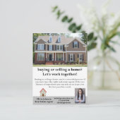 Moderne real estate makelaar aangepaste briefkaart (Staand voorkant)