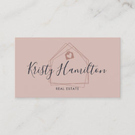 Moderne Real Estate Professional Realtor voegt fot Visitekaartje