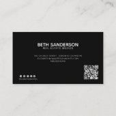 Moderne real-state UW QR-CODE-Visitekaartje Visitekaartje (Achterkant)