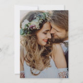 Moderne Real Vellum Overlay Eenvoudige 2 foto brui Kaart (Achterkant)