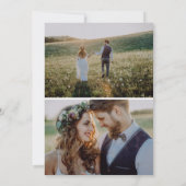 Moderne Real Vellum Overlay Eenvoudige 3 foto brui Kaart (Achterkant)