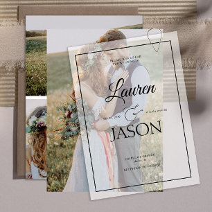 Moderne Real Vellum Overlay Eenvoudige 4 foto brui Kaart