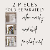 Moderne Real Vellum Overlay Foto bruiloft Details Kaart