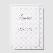 Moderne Real Vellum Overlay Namen Kalligrafie Zwar Uitnodigingen (Offset (Uitnodiging))