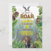 Moderne Realistische Dinosaurus Cool Verjaardag Kaart (Voorkant)