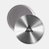 Moderne realistische glanzende staaltextuur magneet (Voorkant / Achterkant)