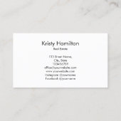 moderne realmakelaardivisie voor onroerend goed visitekaartje (Achterkant)