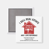 Moderne Realtor ik VERKOPER REAL ESTATE Magnet (Voorkant / Achterkant)